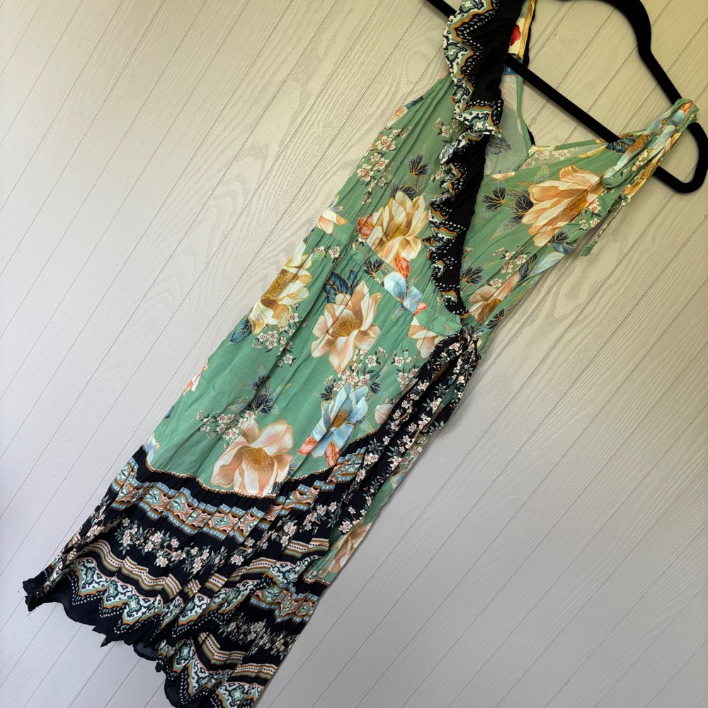 Anthropology Farm Rio Floral Print Monica Wrap Dress size XS - Picture 3 of 16